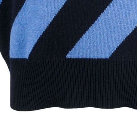 Marni Bold Striped Crewneck Sweater in Blue and Black - Picture 4 of 14